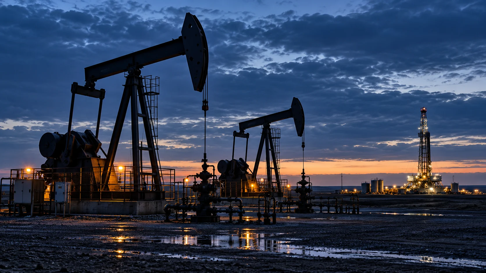 Illustrative oil wells & upstream opportunities industry scene